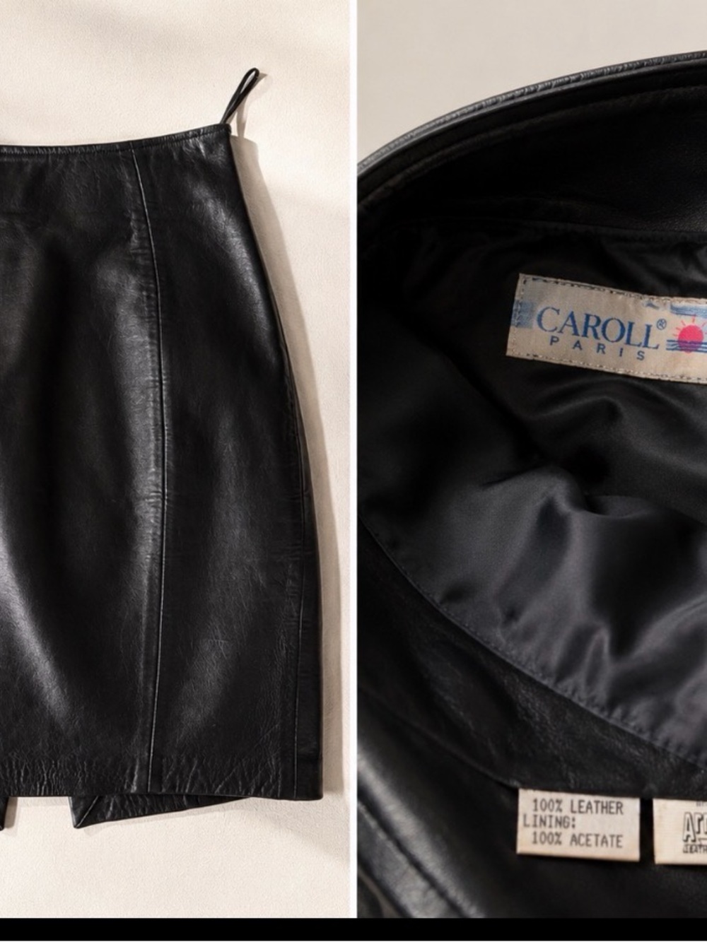 Black Leather Pencil Skirt